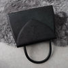 1990's Emboss Cassandra Logo Leather Hand Bag