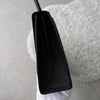 1990's Emboss Cassandra Logo Leather Hand Bag