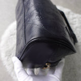 1990's Emboss Cassandra Logo Leather Mini Boston Bag - NEWSED