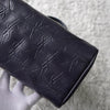 1990's Emboss Cassandra Logo Leather Mini Boston Bag