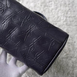 1990's Emboss Cassandra Logo Leather Mini Boston Bag - NEWSED