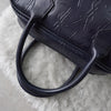 1990's Emboss Cassandra Logo Leather Mini Boston Bag