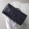 1990's Emboss Cassandra Logo Leather Mini Boston Bag