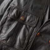 1990's Embossing Cassandra Logo Leather Jacket - NEWSED