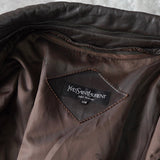 1990's Embossing Cassandra Logo Leather Jacket - NEWSED