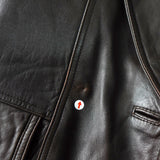 1990's Embossing Cassandra Logo Leather Jacket - NEWSED