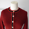 1990's Houndstooth Pattern Knit Ensemble