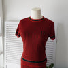 1990's Houndstooth Pattern Knit Ensemble