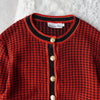 1990's Houndstooth Pattern Knit Ensemble