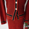 1990's Houndstooth Pattern Knit Ensemble