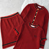 1990's Houndstooth Pattern Knit Ensemble