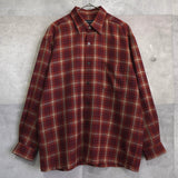 1990's Logo Embroidery Check Shirt - NEWSED