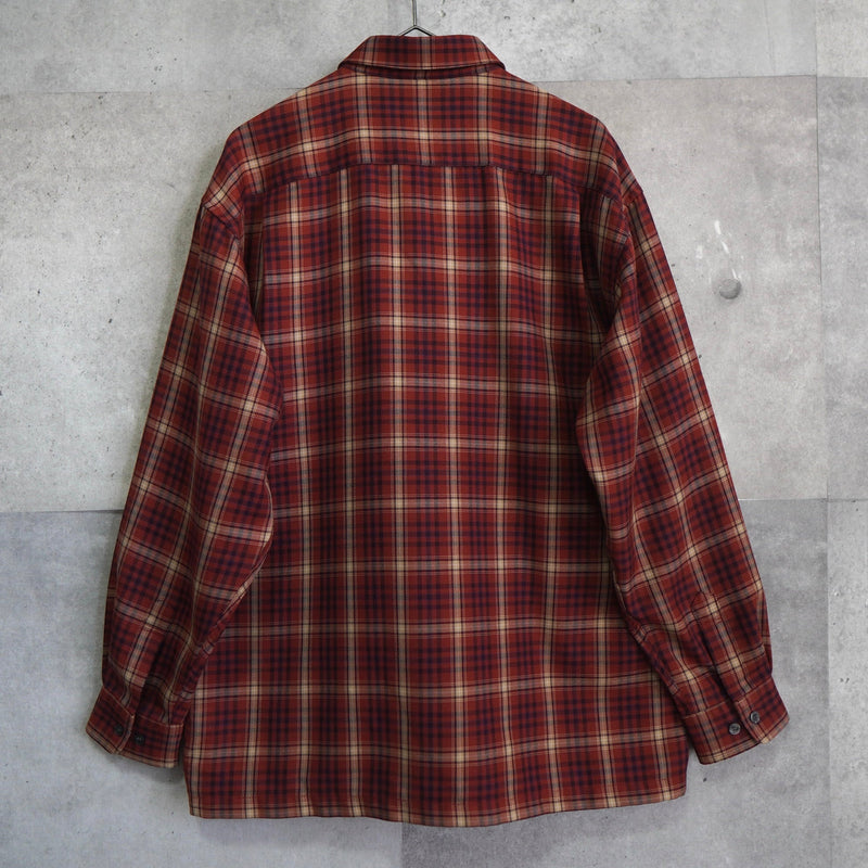 1990's Logo Embroidery Check Shirt - NEWSED