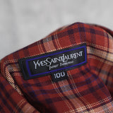 1990's Logo Embroidery Check Shirt - NEWSED