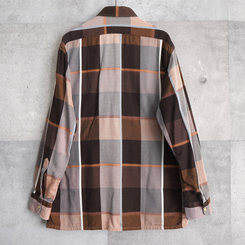 1990's Logo Embroidery Check Shirt - NEWSED