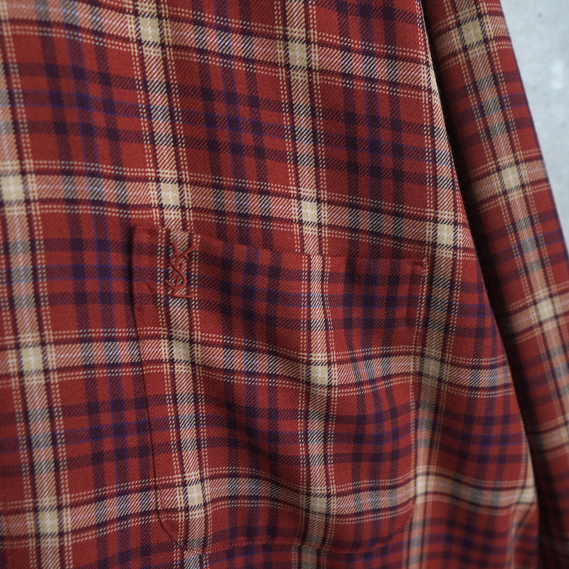 1990's Logo Embroidery Check Shirt - NEWSED