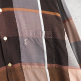 1990's Logo Embroidery Check Shirt - NEWSED