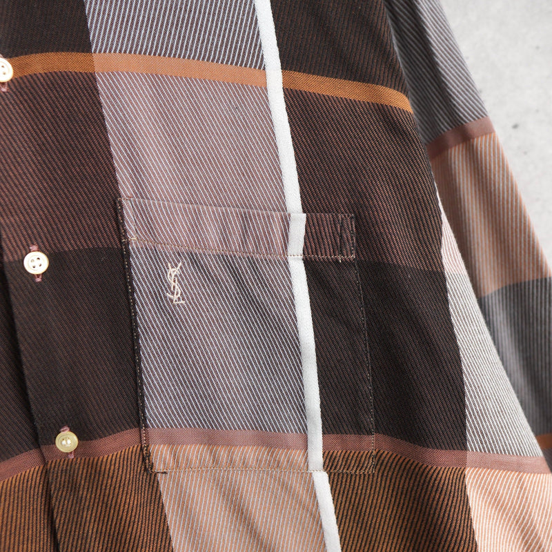 1990's Logo Embroidery Check Shirt - NEWSED