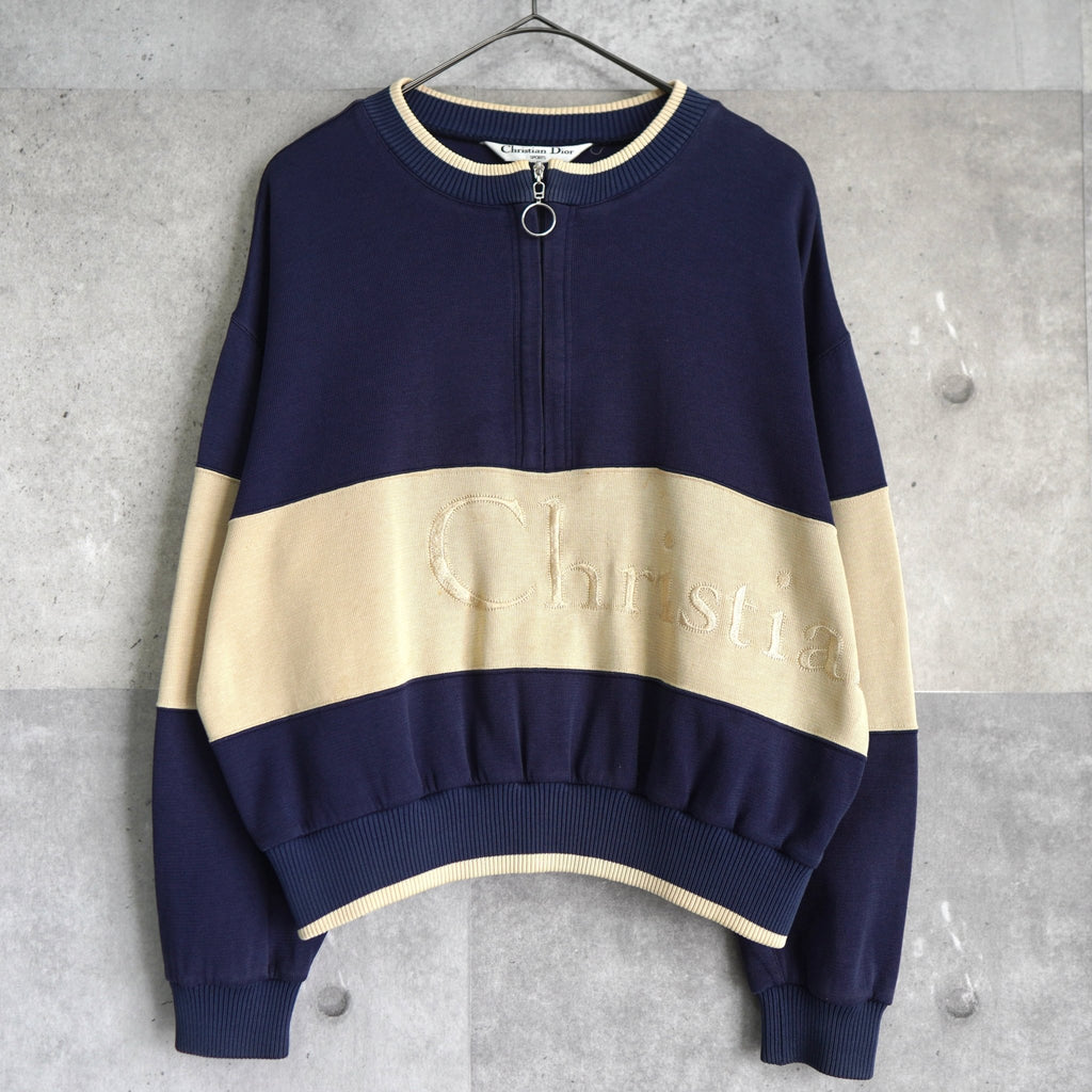 1990's Logo Embroidery Half-zip Sweatshirt