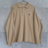 1990's Logo Embroidery Long Sleeve Polo Shirt