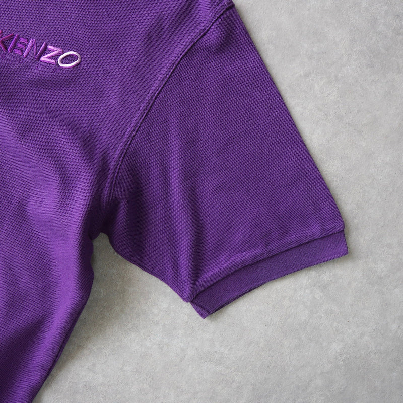 1990's Logo Embroidery Polo Shirt - NEWSED