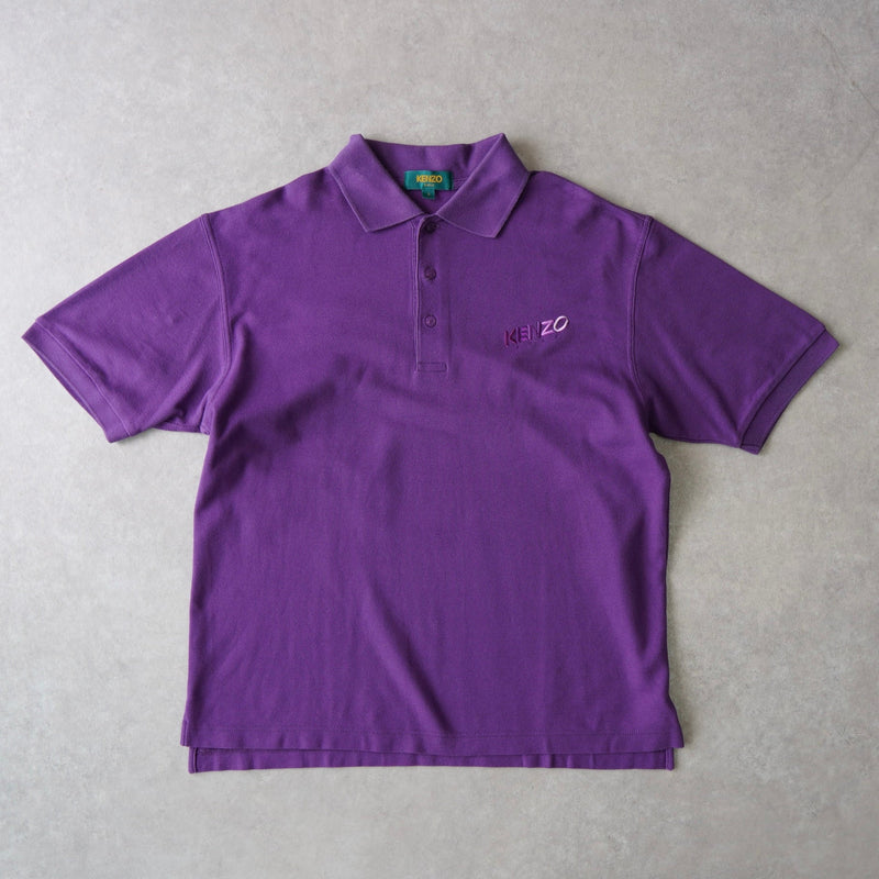 1990's Logo Embroidery Polo Shirt - NEWSED