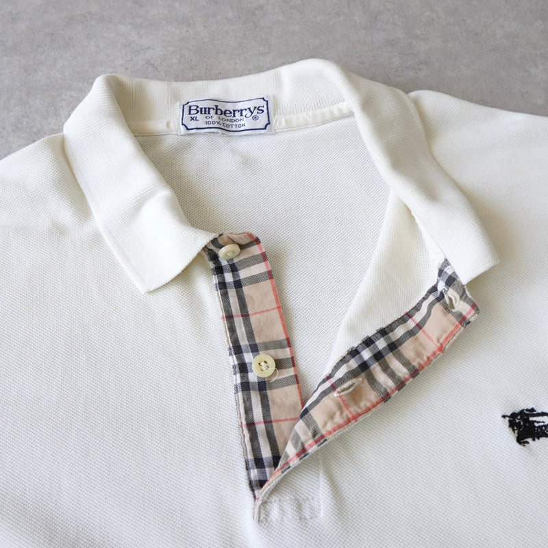 1990's Logo Embroidery Polo Shirt - NEWSED