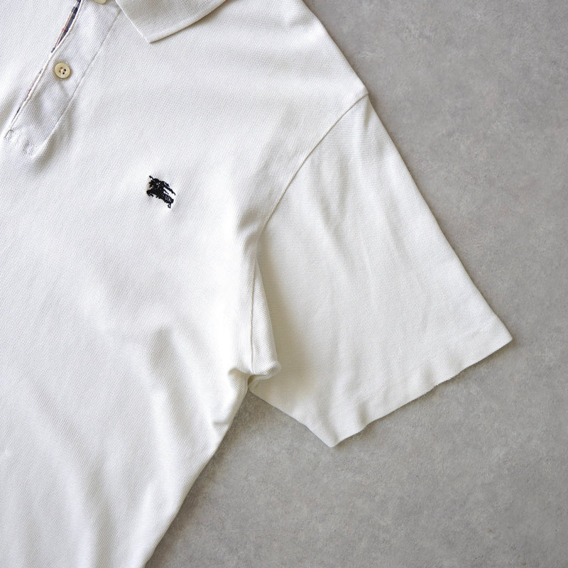 1990's Logo Embroidery Polo Shirt - NEWSED