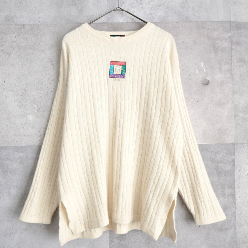 1990's Logo Embroidery Sweater - NEWSED