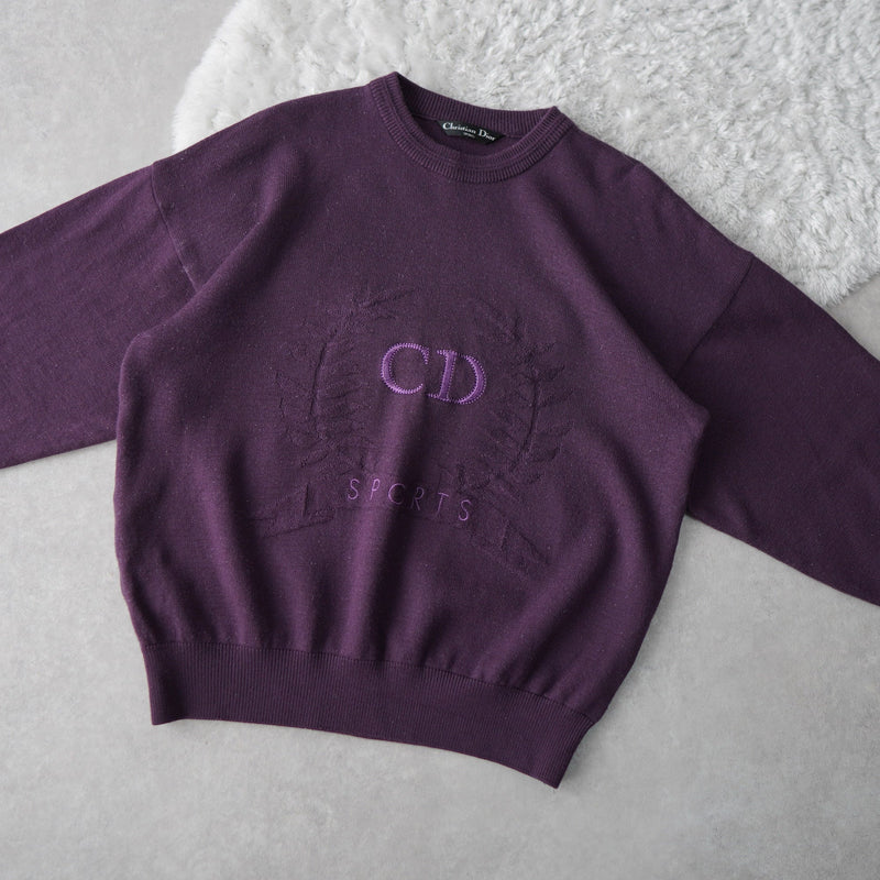 1990's Logo Embroidery Sweater - NEWSED