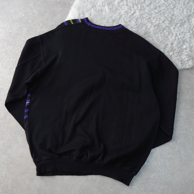 1990's Logo Embroidery Sweater - NEWSED