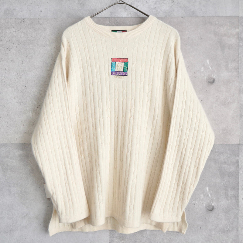 1990's Logo Embroidery Sweater - NEWSED