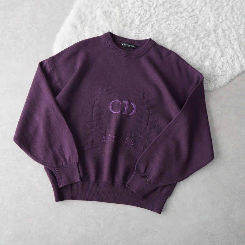 1990's Logo Embroidery Sweater - NEWSED