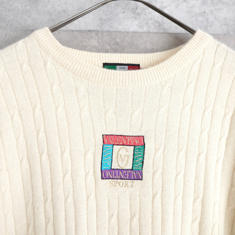 1990's Logo Embroidery Sweater - NEWSED