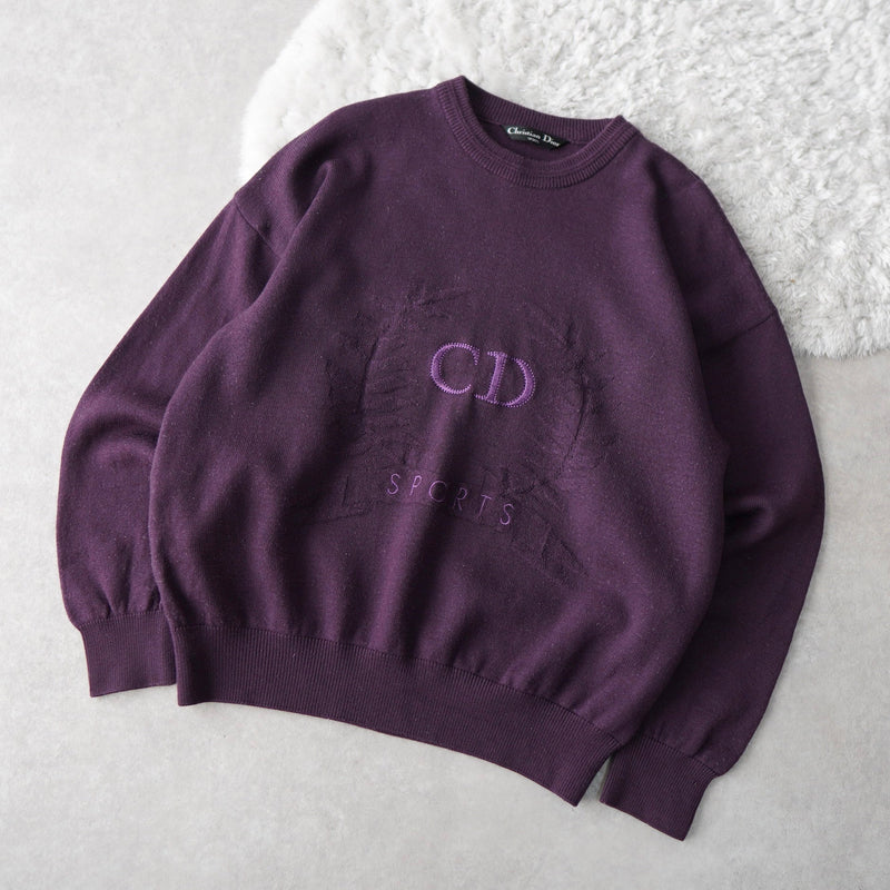 1990's Logo Embroidery Sweater - NEWSED