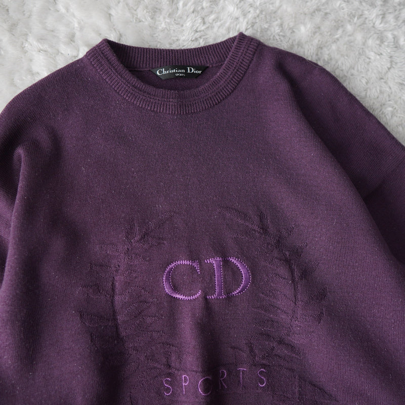 1990's Logo Embroidery Sweater - NEWSED
