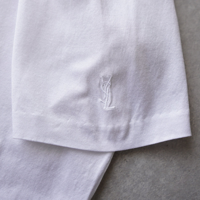 1990's Logo Embroidery Tee Shirt - NEWSED