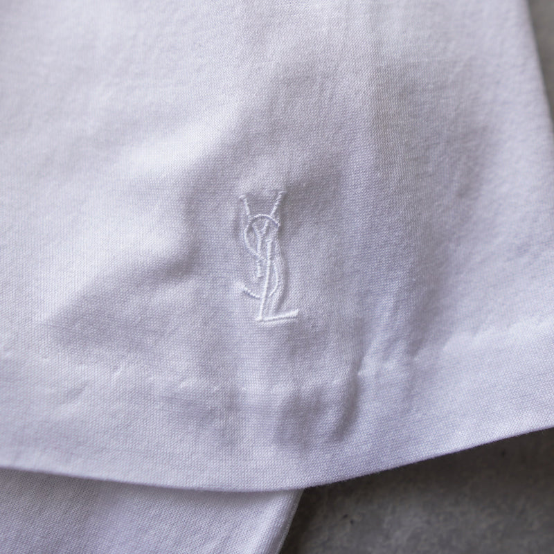 1990's Logo Embroidery Tee Shirt - NEWSED
