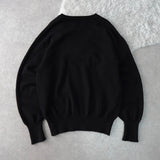 1990's Logo Embroidery V - neck Sweater - NEWSED