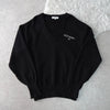 1990's Logo Embroidery V-neck Sweater