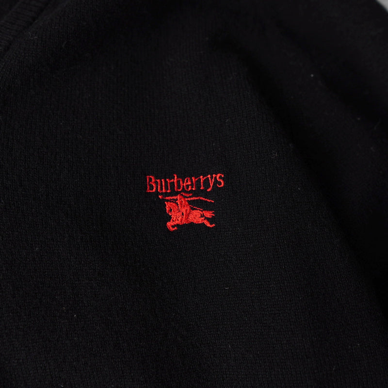 1990's Logo Embroidery V - neck Sweater - NEWSED