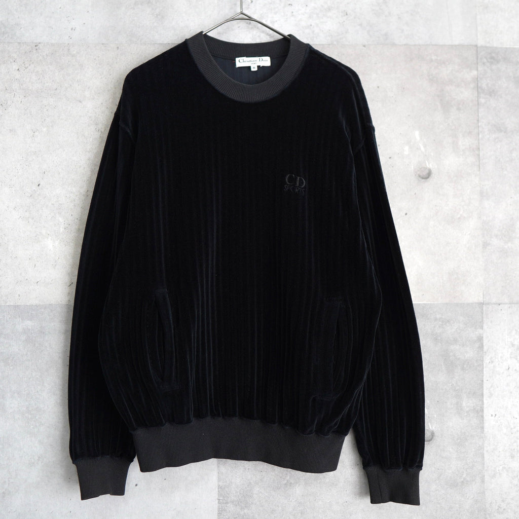 1990's Logo Embroidery Velours Sweatshirt