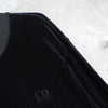 1990's Logo Embroidery Velours Sweatshirt