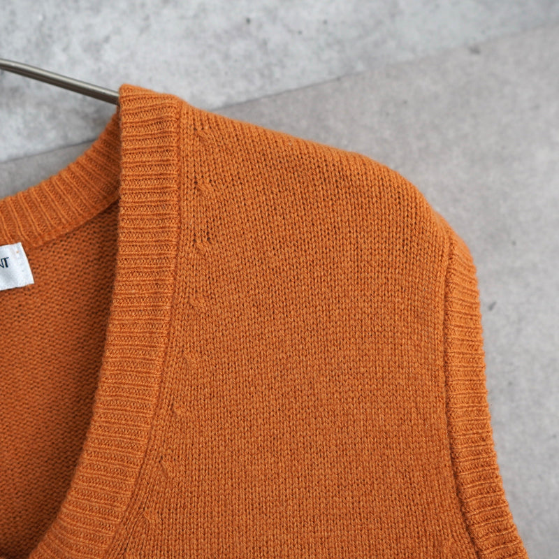 1990's Logo Embroidery Wool Vest - NEWSED