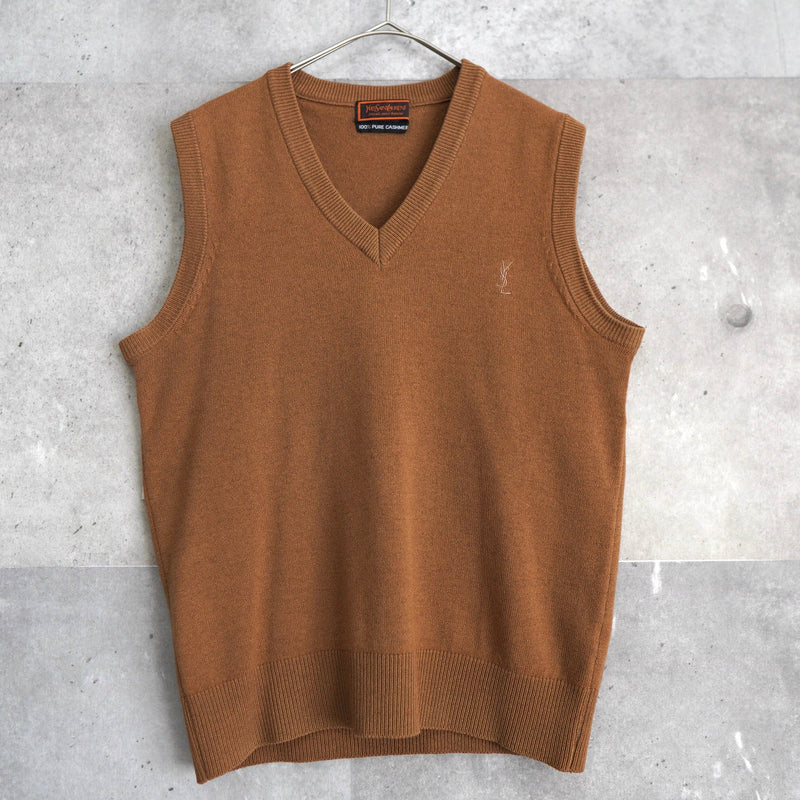 1990's Logo Embroidery Wool Vest - NEWSED