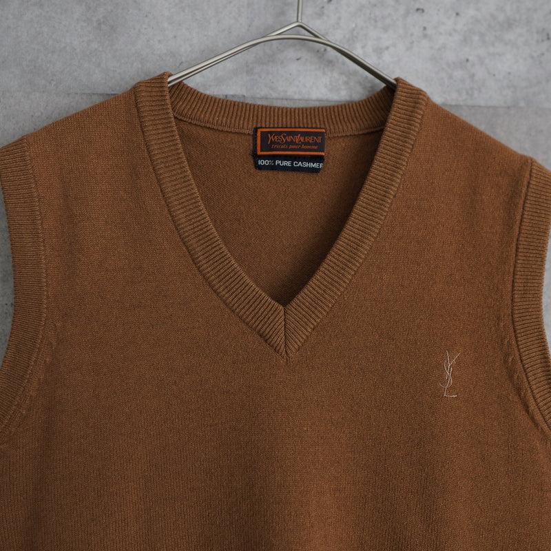 1990's Logo Embroidery Wool Vest - NEWSED