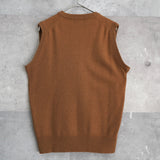 1990's Logo Embroidery Wool Vest - NEWSED