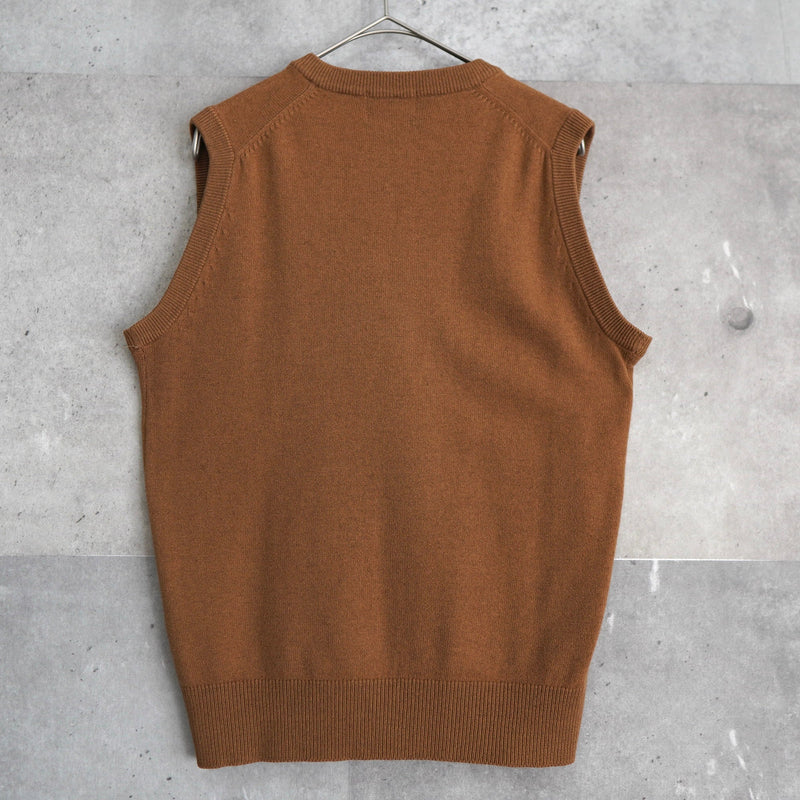 1990's Logo Embroidery Wool Vest - NEWSED