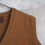 1990's Logo Embroidery Wool Vest - NEWSED