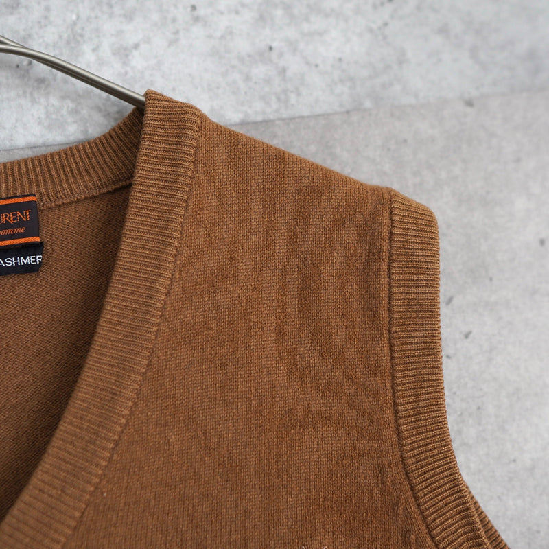 1990's Logo Embroidery Wool Vest - NEWSED